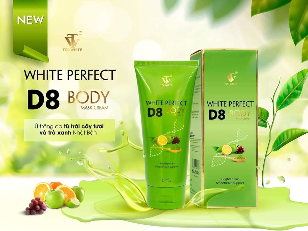 Kem tắm trắng body d8 top white