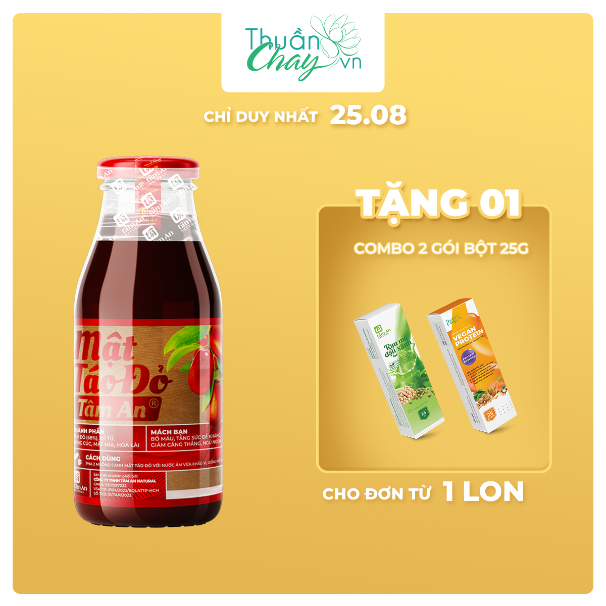 Mật táo đỏ tâm an 250ml