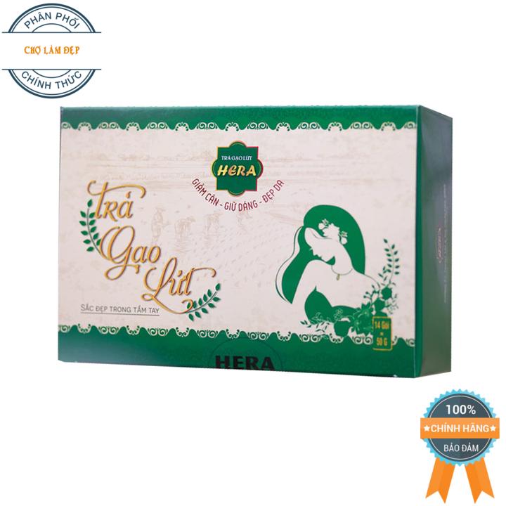 Trà Gạo Lứt Giảm Cân - Giữ Dáng - Đẹp Da & hỗ trợ sức khỏe Hera (14 gói x 50g)