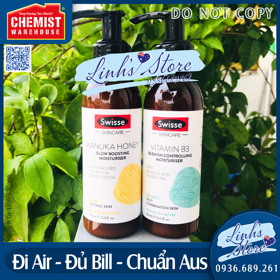 120ml 💙 Kem dưỡng Swisse Vitamin B3 / Manuka Honey 💙 Chemist Warehouse - Úc