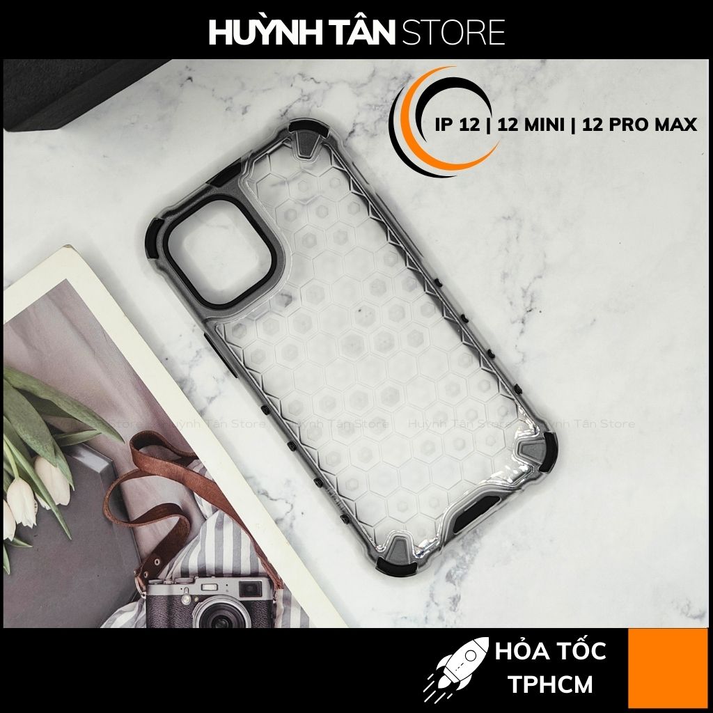 Ốp lưng iphone 12, 12 pro, 12 mini, 12 pro max bee case vân tổ ong chống va đập chống ố vàng bảo vệ camera phụ kiện điện thoại huỳnh tân store