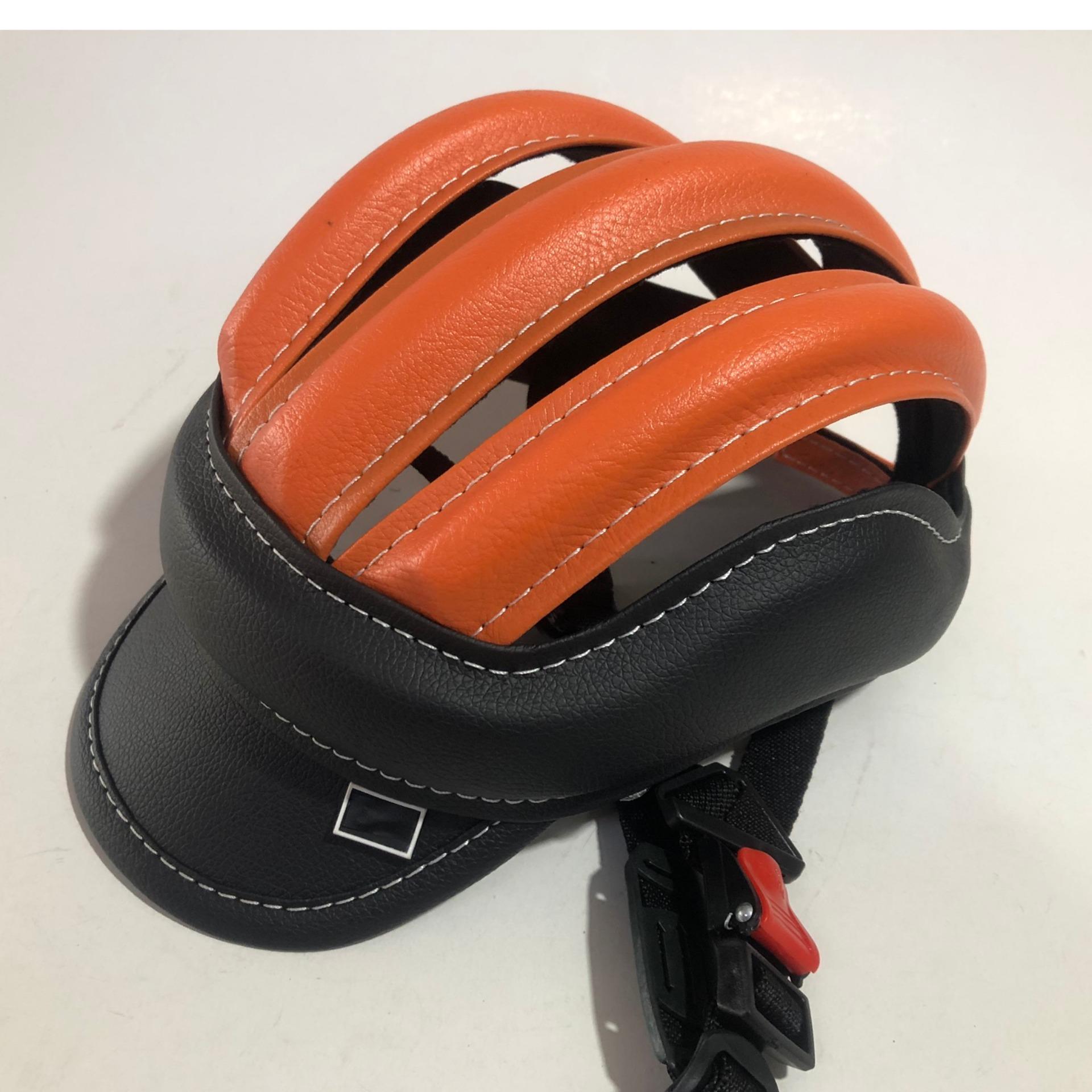 Mũ bảo hiểm 3 sọc (đen+cam)