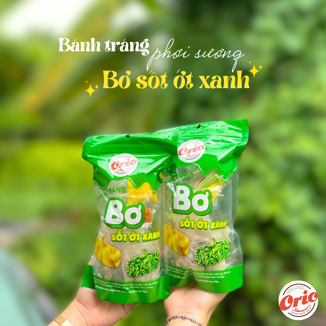 Bánh Tráng Phơi Sương Orio Bơ ớt xanh