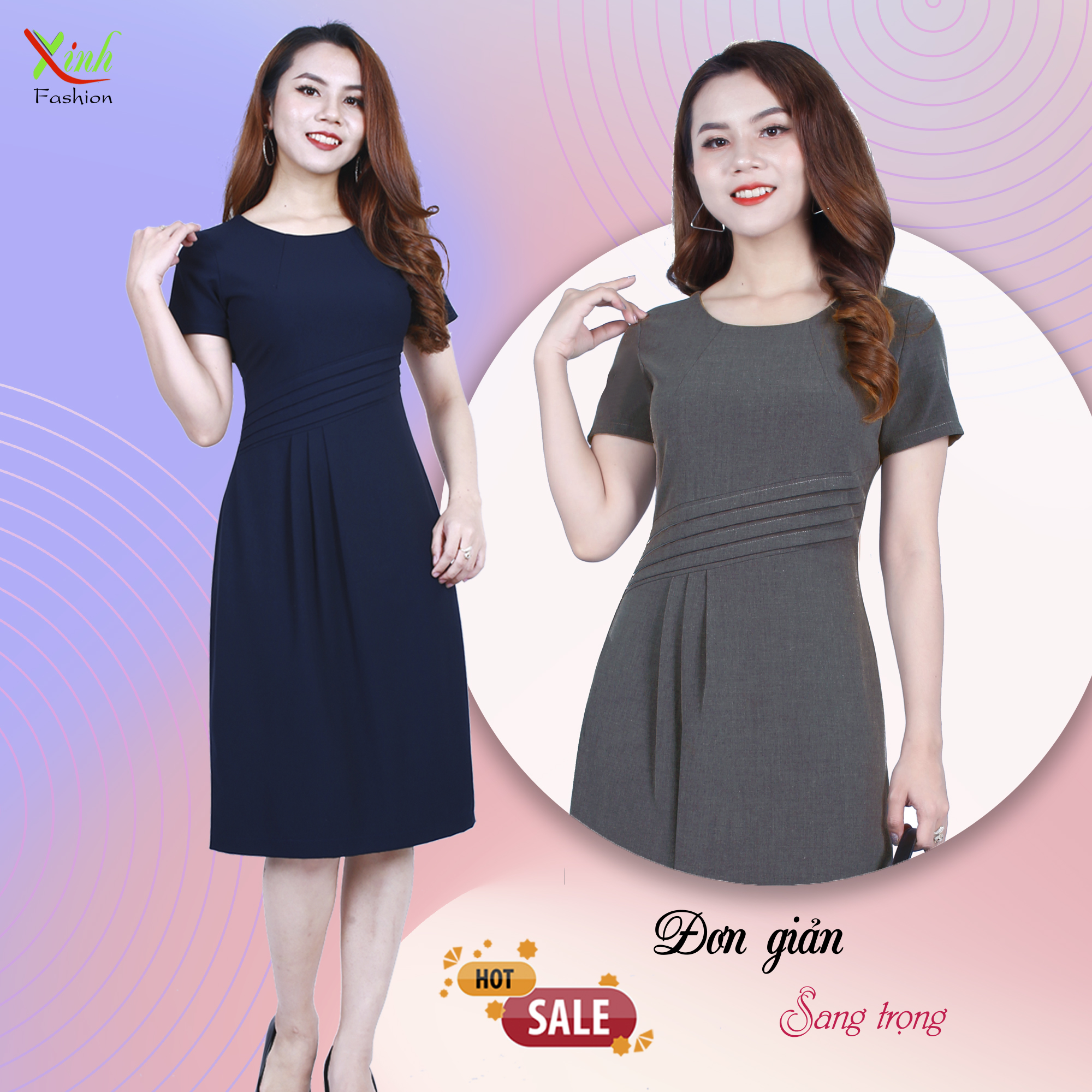 Đầm Suông Xếp  Ly Siêu Gọn Dáng DL441 DL501