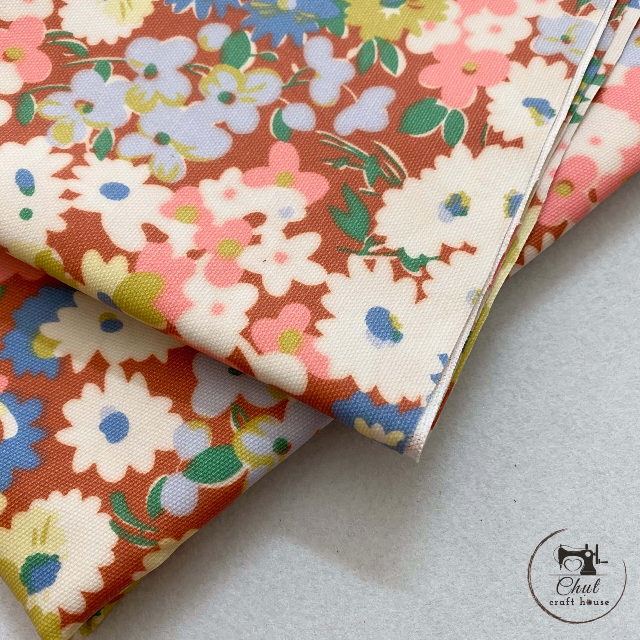 Vải may túi PVC hoa vintage