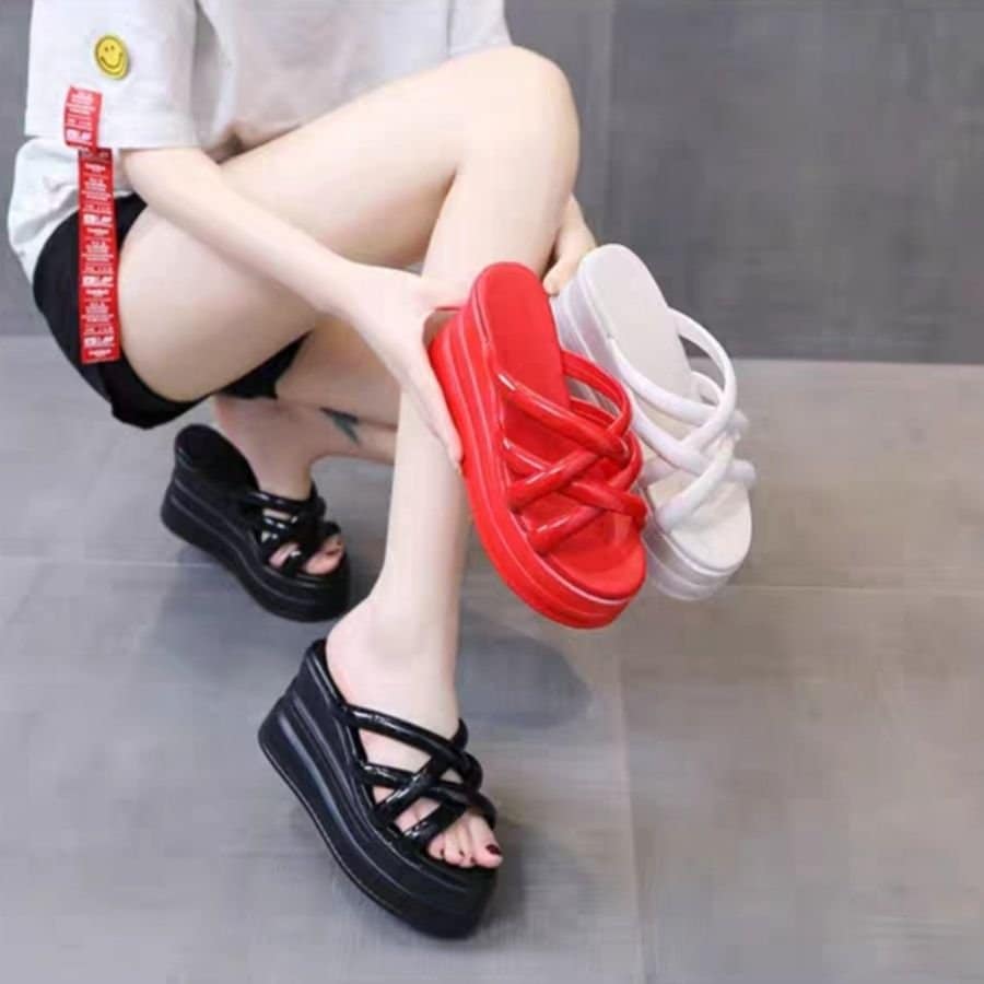 Dép xuồng dây chéo da bóng 9p hàng cao cấp