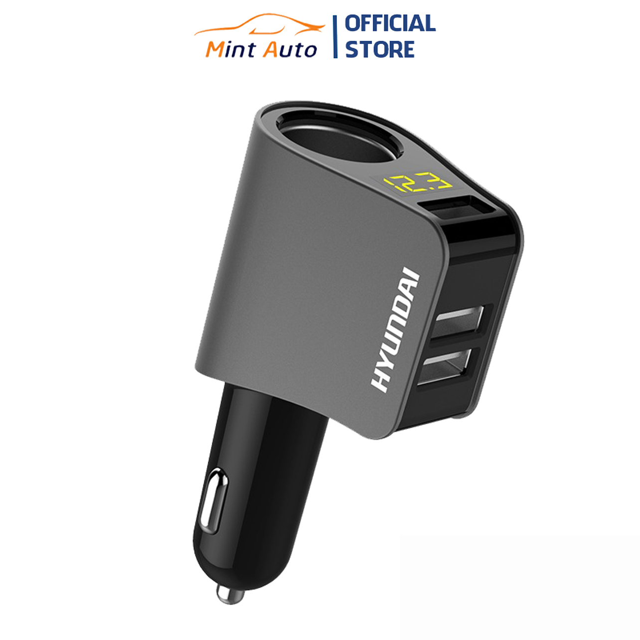 Tẩu sạc điện thoại trên ô tô Hyundai HY-10 1 cổng tẩu và 3 cổng USB đa năng tiện lợi