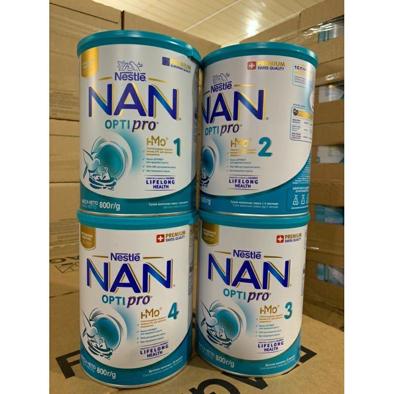 Sữa nan nga đủ số 1, 2, 3, 4 lon 800g mẫu mới