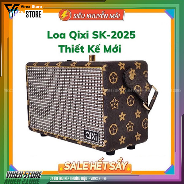 Loa bluetooth qixi sk2025 thiết kế mới, loa nghe nhạc bluetooh 5.0, âm thanh vòm 360 , bass căng - bh 6 tháng 1 đổi 1