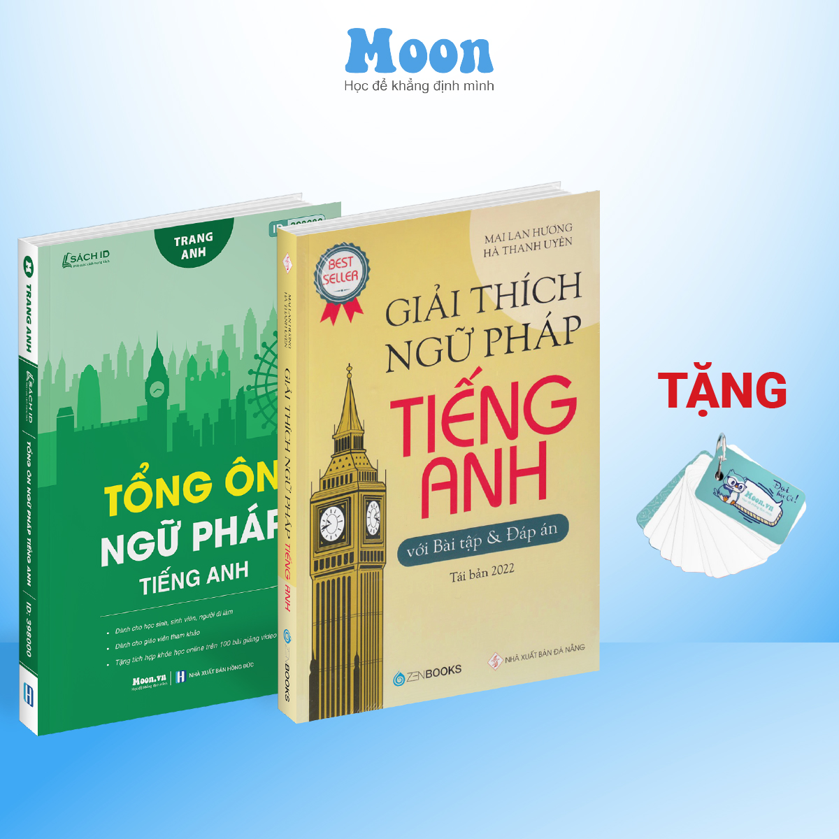 Combo sách giải thích ngữ pháp tiếng anh Mai Lan Hương và Tổng ôn ngữ pháp Tiếng Anh cô Trang Anh MoonBook