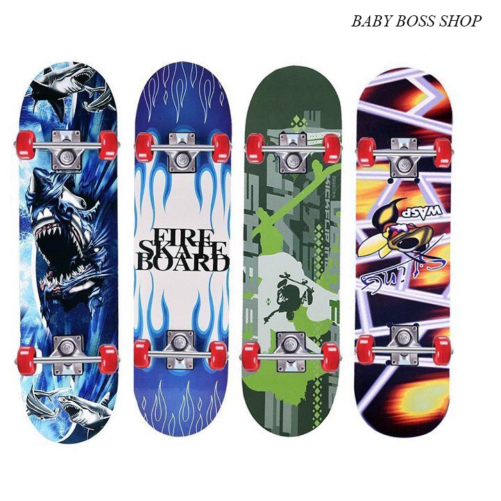 Ván Trượt Trẻ Em- Ván Trượt Skateboard- Thiết Kế Nhỏ Gọn - Ván Gỗ Dày Khung - Hợp Kim Chắc Chắn