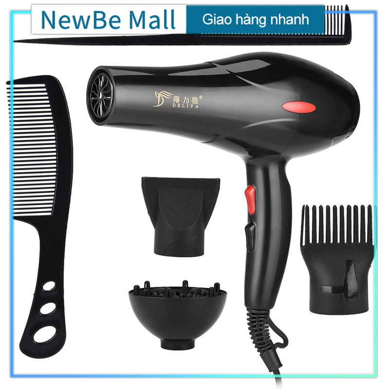 【New Be】Máy sấy tóc Deliya Máy sấy tóc 2 chiều, chế độ điện 2000W Máy sấy tóc đơn giản chuyên nghiệp Máy sấy tóc công suất cao Máy sấy tóc du lịch tại nhà Máy sấy tóc không khí nóng và lạnh, (miễn phí 5 phụ kiện)