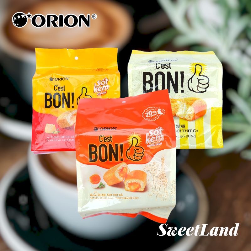 Bánh C'est Bon ăn sáng bánh Bon sợi thịt gà bánh Bon sốt kem phô mai bánh Bon sốt kem trứng muối Lava giá rẻ