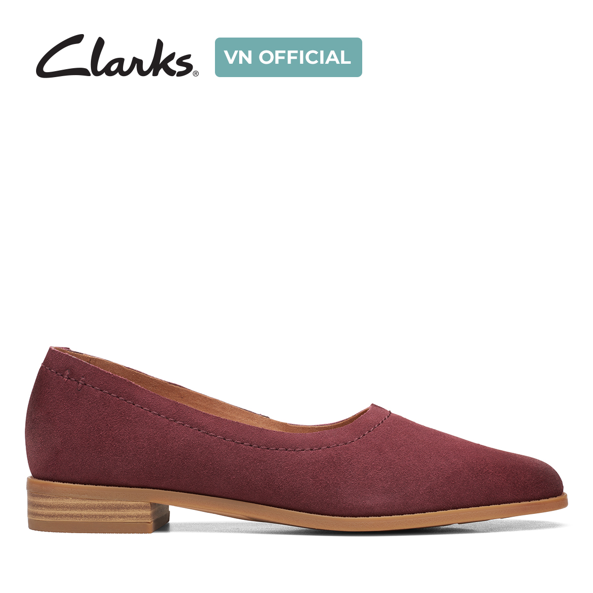  Giày Đế Bệt Da Nữ Clarks - Pure Walk 