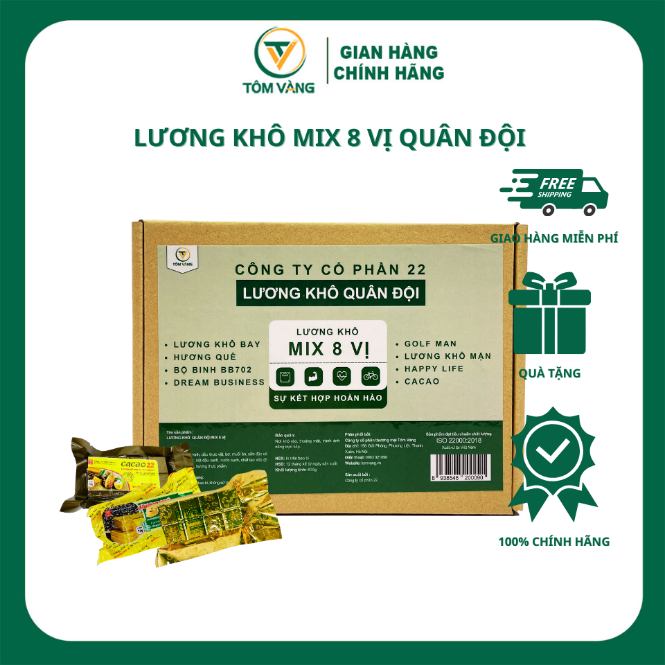 Lương khô các loại - gói 1000g & 700g & 420g - tôm vàng