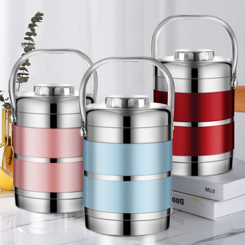 Cặp lồng INOX Ca Men Hộp đựng cơm INOX  3 lớp phong cách Hàn Quốc