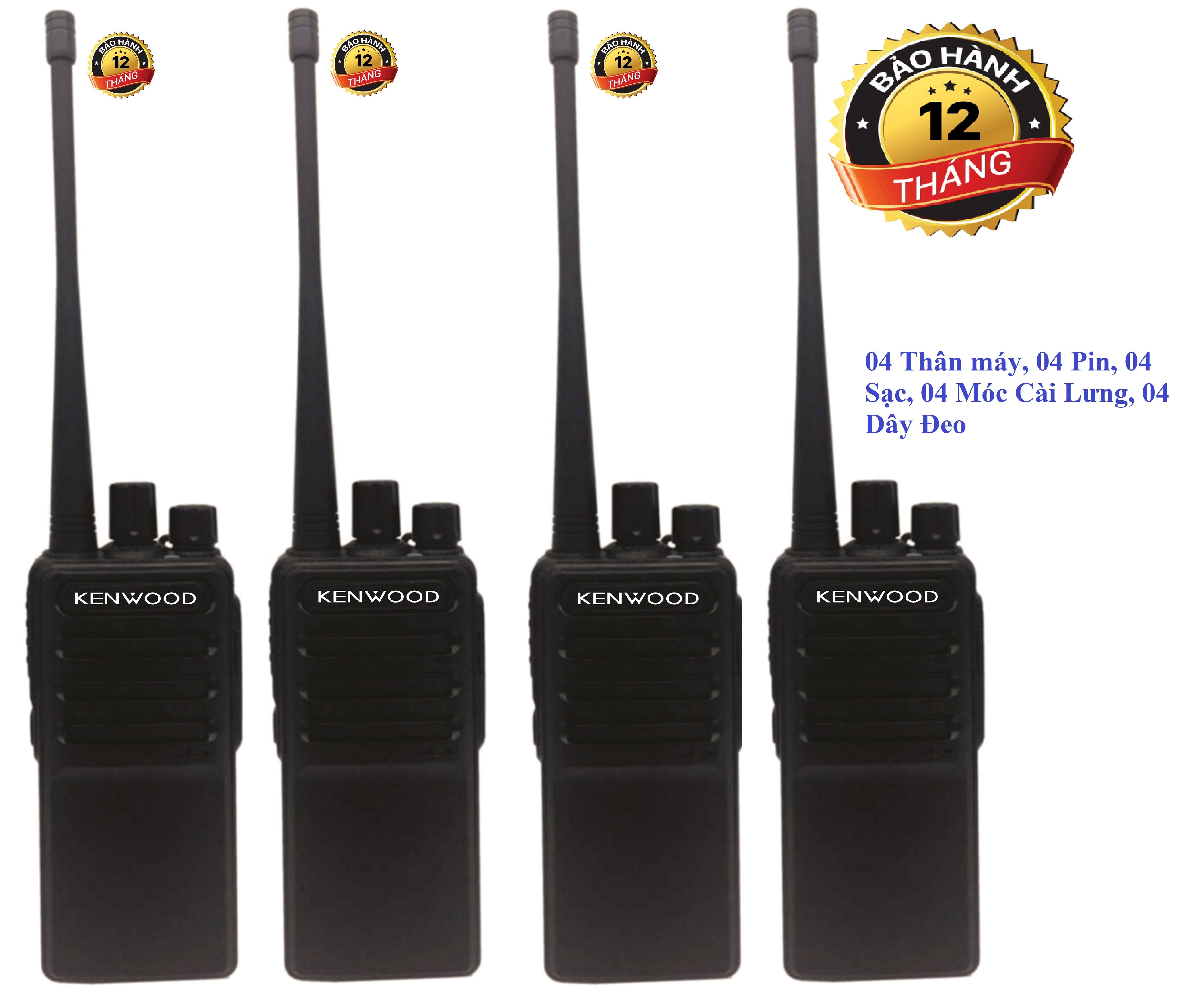 Bộ 4 Bộ Đàm Chất Lượng Cao Kenwoodd Tk3390 (Bổ sung cổng hỗ trợ sạc Micro USB)