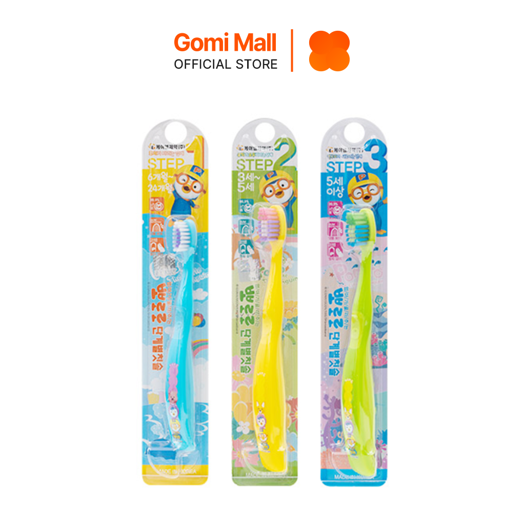 Bàn Chải Cho Trẻ Em Pororo 3-Step Kids Toothbrush Gomi Mall