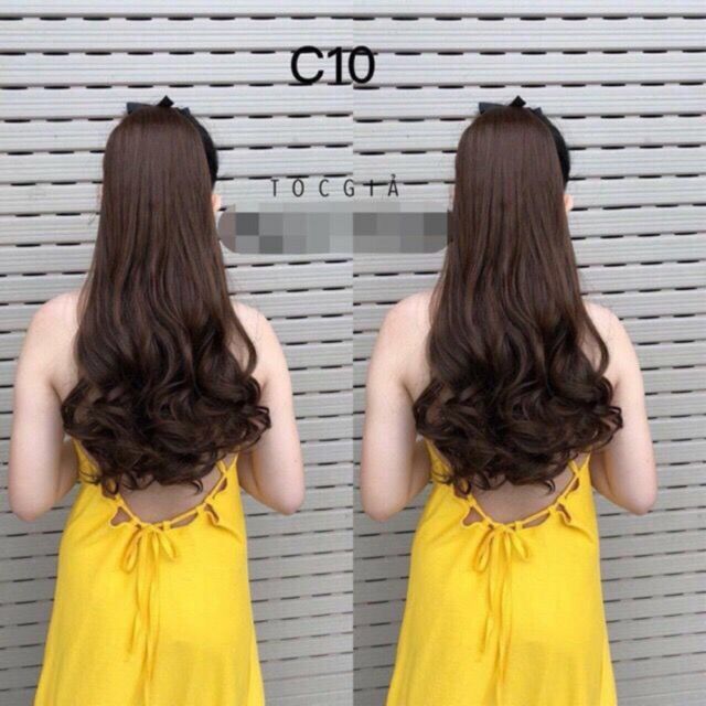 Tóc giả nữ cột dây ❤FREESHIP❤ TÓC CỘT XOĂN ĐUÔI DÀI