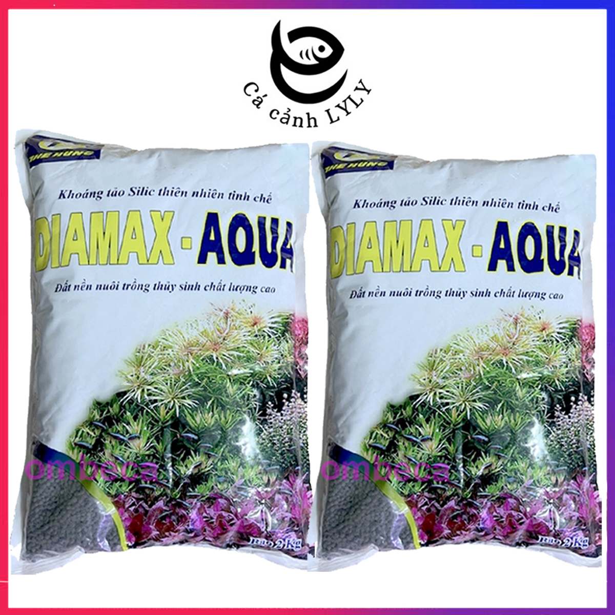 Đất nền thủy sinh, phân nền thủy sinh DIA MAX- AQUA ( 2KG) giàu dinh dưỡng cho hồ thủy sinh