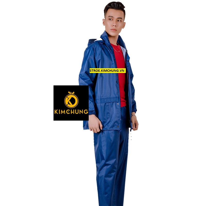 [HCM]Bộ áo mưa cao cấp vải dù VẨY CÁ siêu nhẹ siêu bền không thấm nước (3XL)