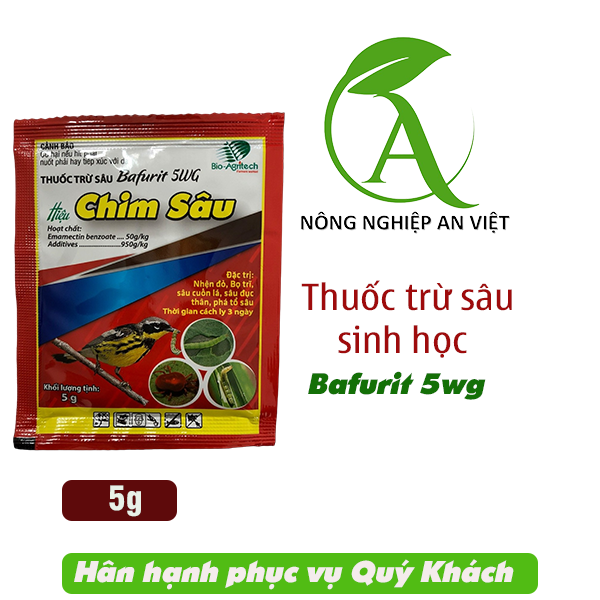 Chế phẩm sinh học diệt nhện đỏ, bọ trĩ, sâu cuốn lá, sâu đục thân, gói 5gr pha bình 8-10 lít
