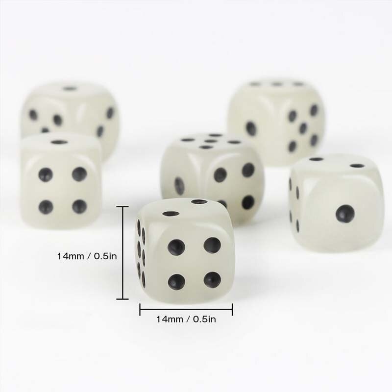 ﹍❆ Bộ 06 Xí Ngầu 14mm Dạ ng Phát Sáng Ban Đêm