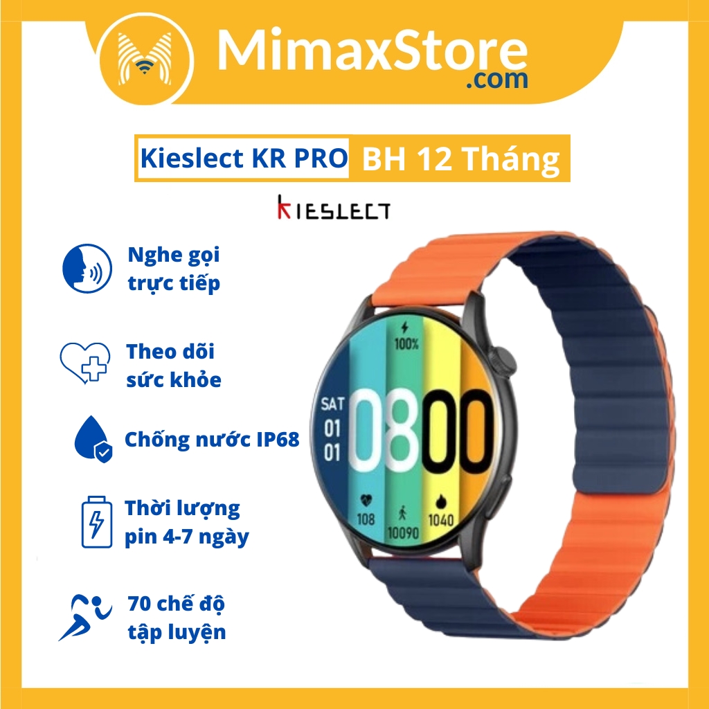 Đồng hồ thông minh kieslect kr pro | hỗ trợ tiếng việt | hàng chính hãng | bảo hành 12t | mimax store