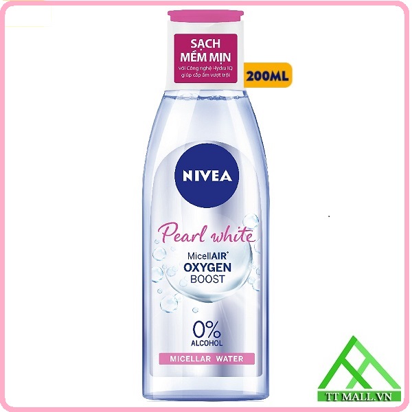 Nước tẩy trang Nivea làm sáng da Pearl White Micellar Water 200ml