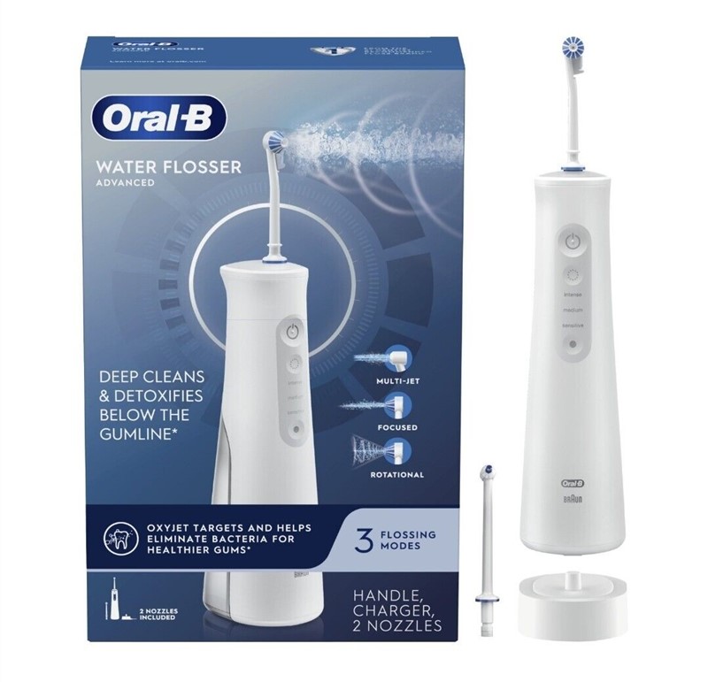 Máy tăm nước oral-b waterjet water flosser advanced aquacare 6, công nghệ aqua oxyjet