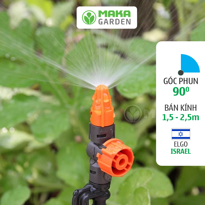 Đầu tưới béc tưới phun mưa xòe 90 độ - elgo israel