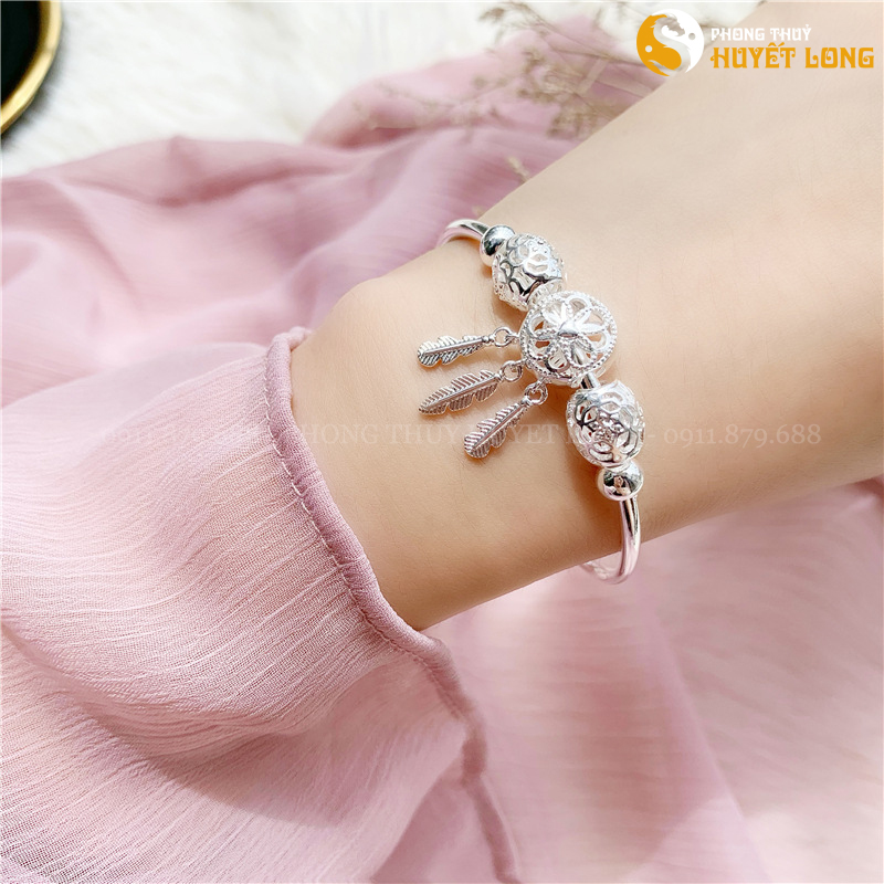 Vòng Tay Bạc Nữ S925 Dream Catcher Mã LBN001, Lắc Tay Bạc Nữ Cao Cấp, Lắc Tay Thời Trang, Tặng Hộp Gỗ