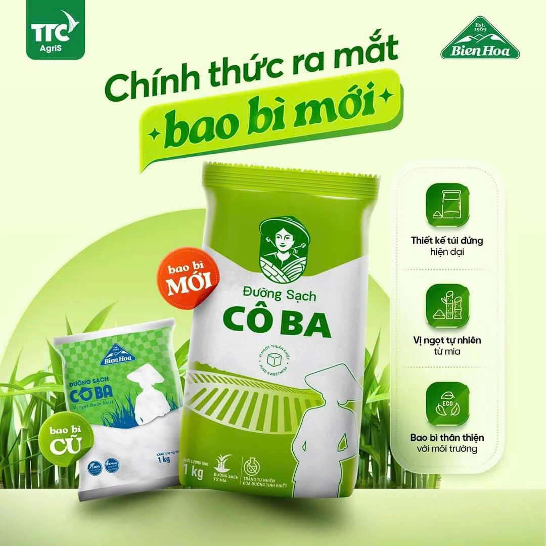 Combo 2kg đường cô ba biên hòa 1kg