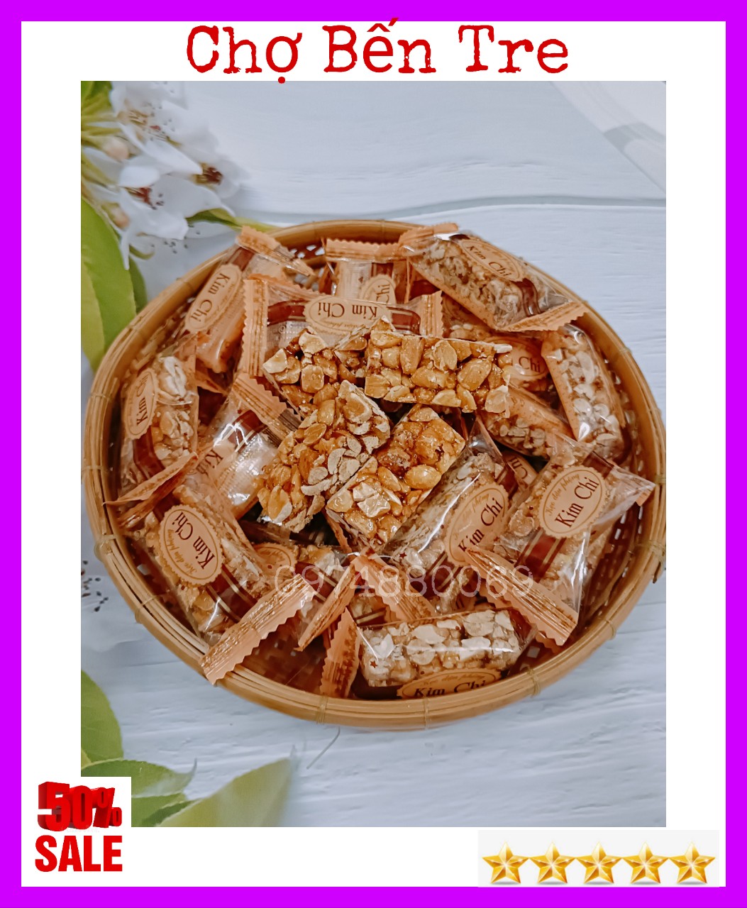 1kg kẹo đậu phộng giòn béo - chợ bến tre