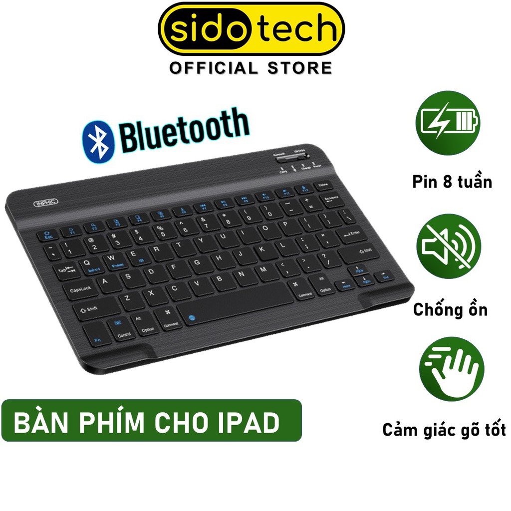 No Bàn Phím iPad Bluetooth Mini SIDOTECH Inphic B750V Kết Nối Không Dây
