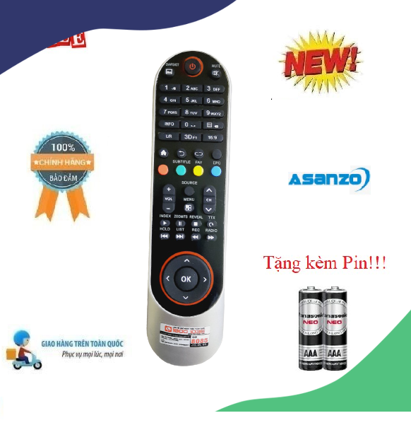 Remote điều khiển tv asanzo- hàng mới chính hãng 100% tặng kèm pin!!!