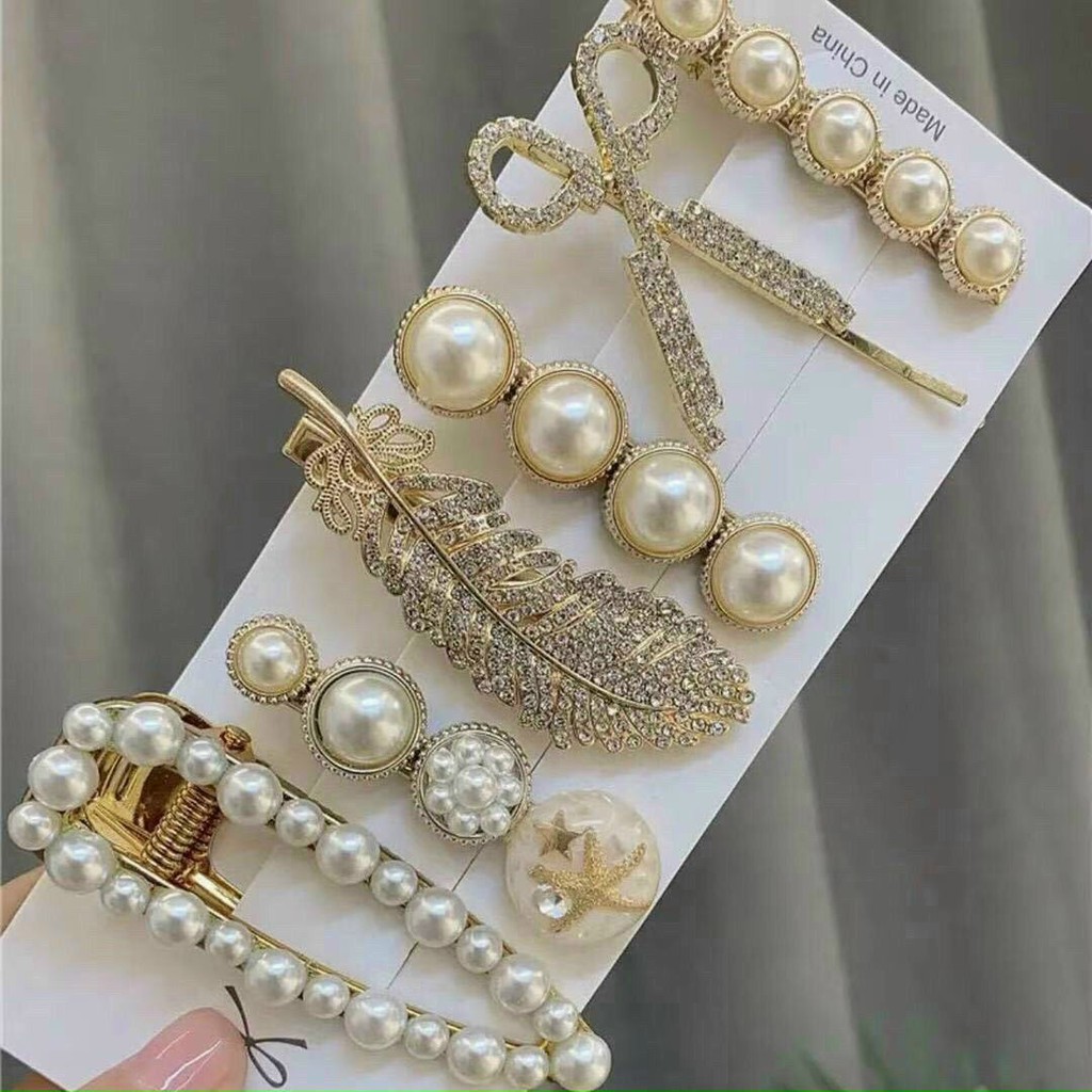 Set 6 kẹp tóc tiểu thư sang chảnh