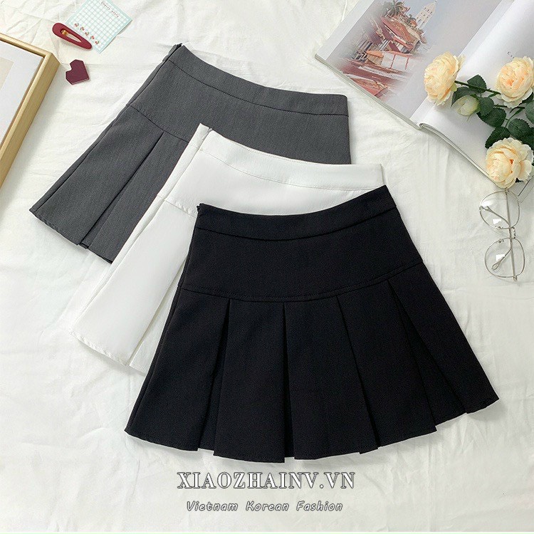 Chân váy xếp ly bản to chất vải tuyết mưa dày dặn tôn dáng July shop