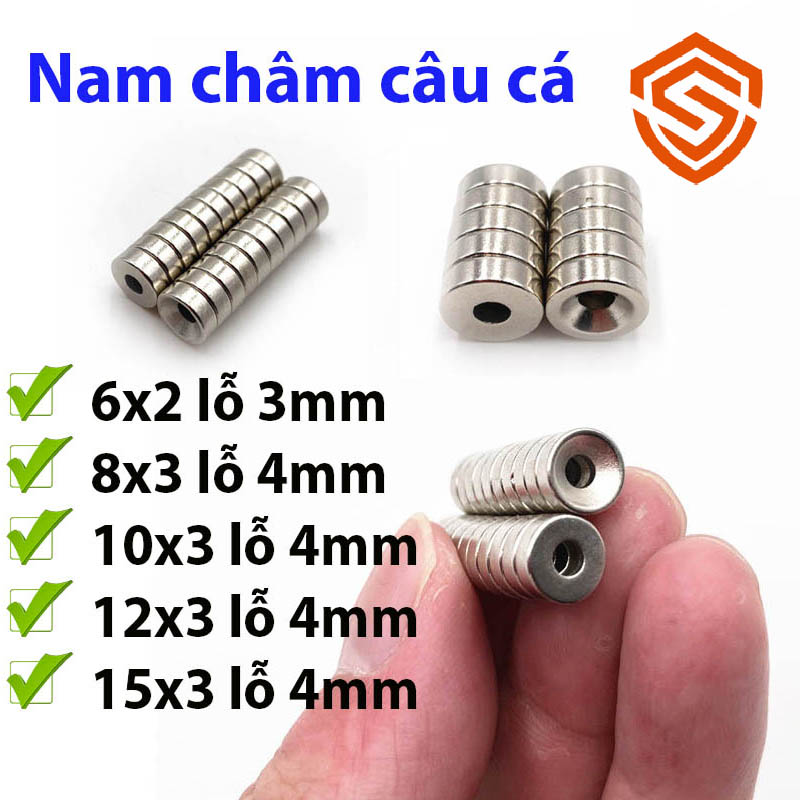 Nam châm tròn có lỗ loại nhỏ nhiều kích thước