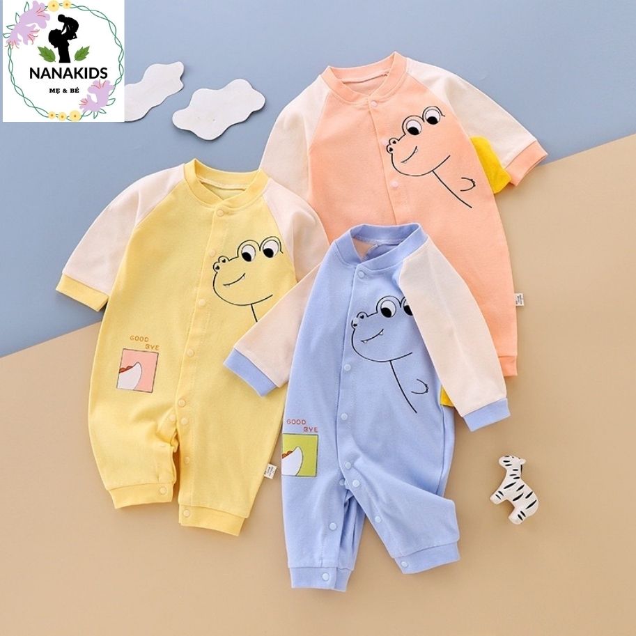 Bộ body cho bé dài tay bộ đồ liền thân bodysuit cho trẻ sơ sinh 5-11kg cho bé NANAKIDS22