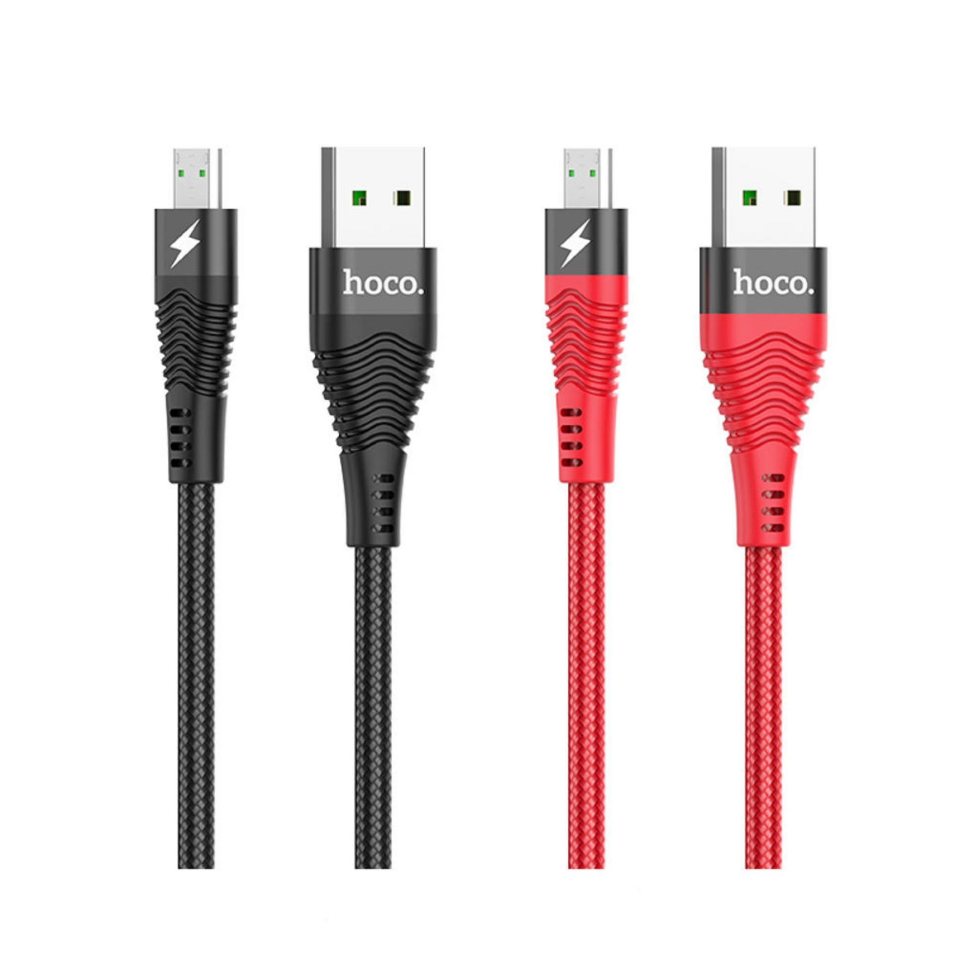 Cáp sạc cường độ cao Hoco U53 cổng microUSB 1.2M hỗ trợ điện áp tối đa 4A - Hãng phân phối chính thức - Nhất Tín Computer