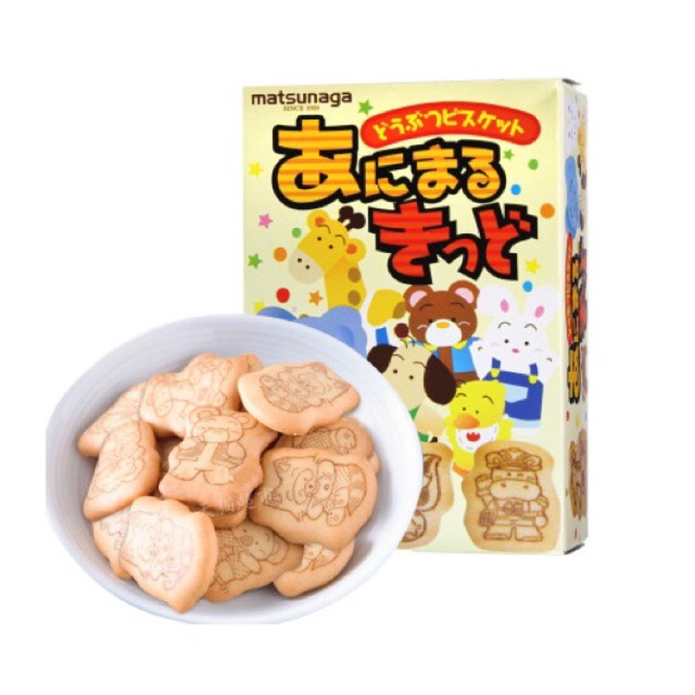 [3/2022] Bánh ăn dặm hình thú Matsunaga 35gr Nhật Bản