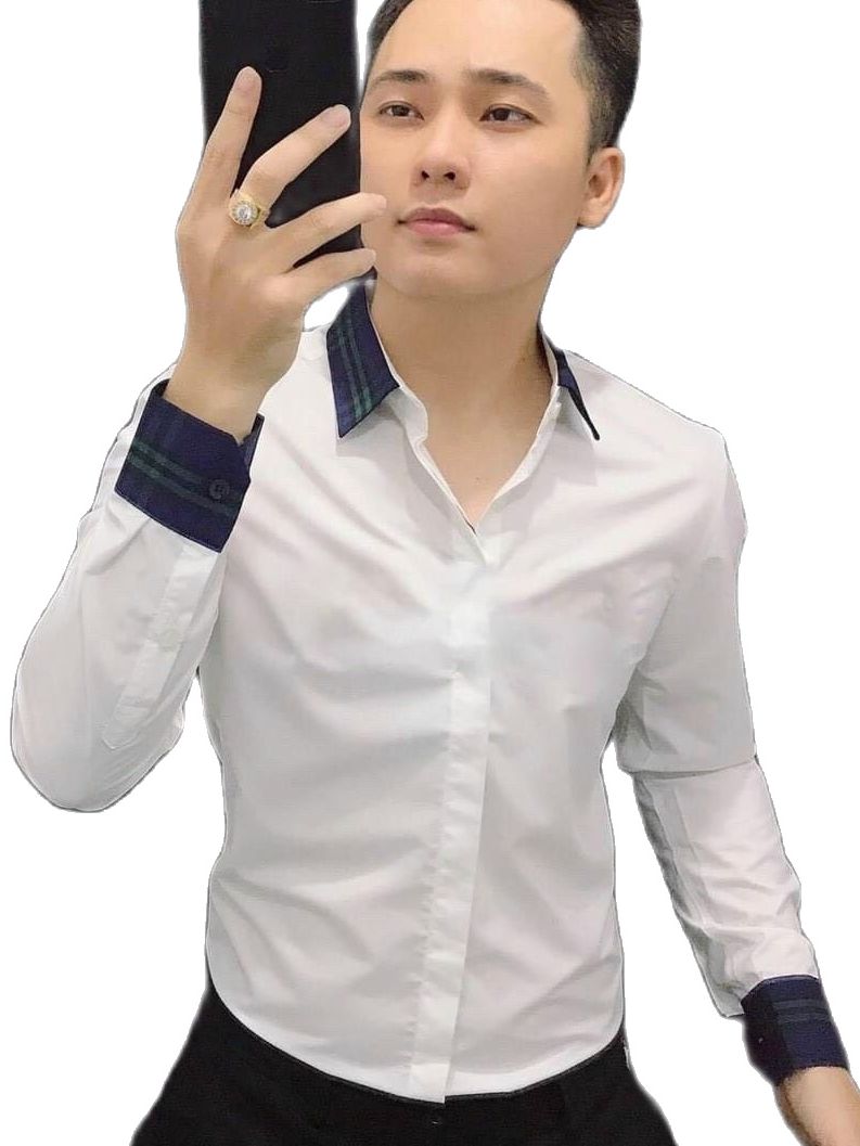 [HCM]Áo sơ mi trắng  nam và nữ đều mặc được  áo chất lụa không nhăn phong cách thời thượng dễ kết hợp đồ