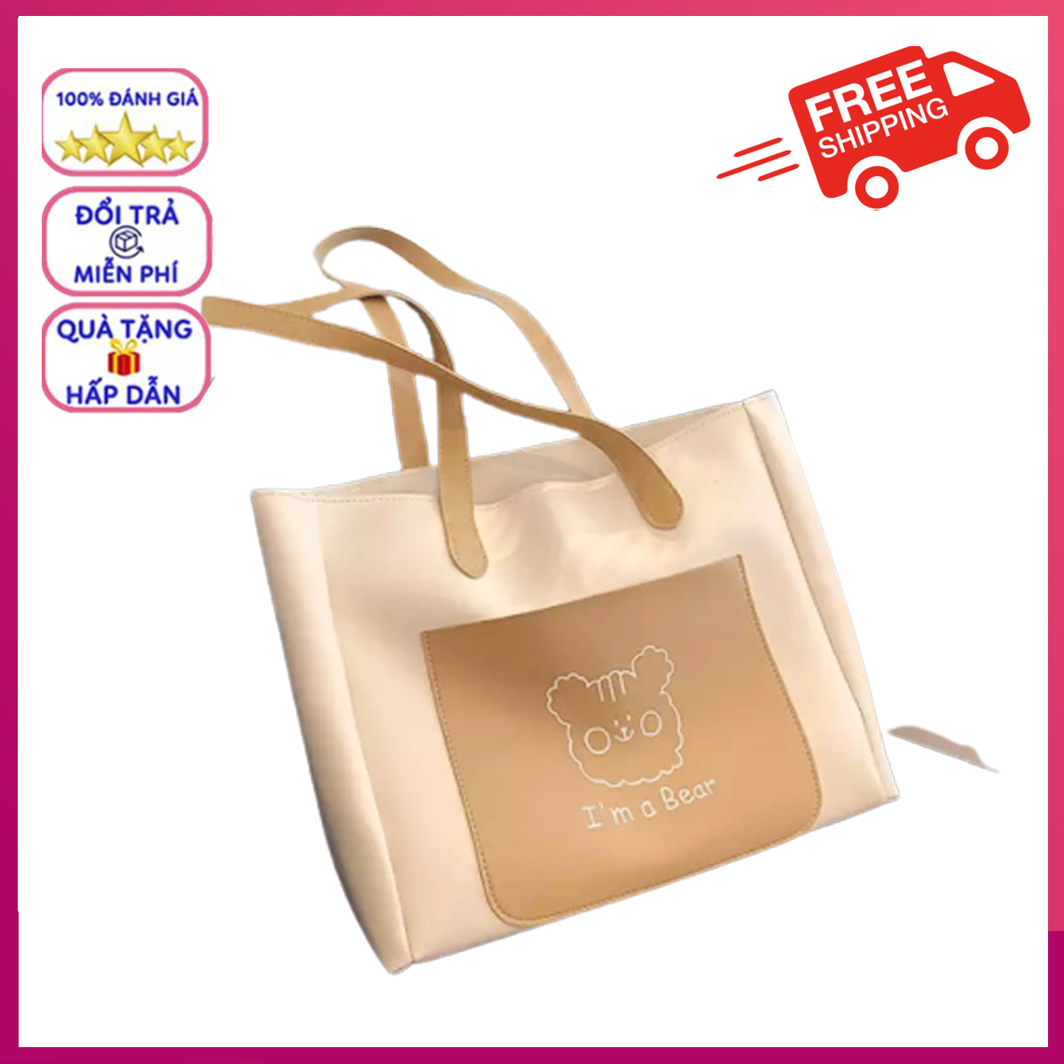 Túi Đeo Chéo Nữ Công Sở , Túi Xách Tay Tone Nữ Thời Trang Kèm Dây Đeo Dài Mẫu Mới HU5