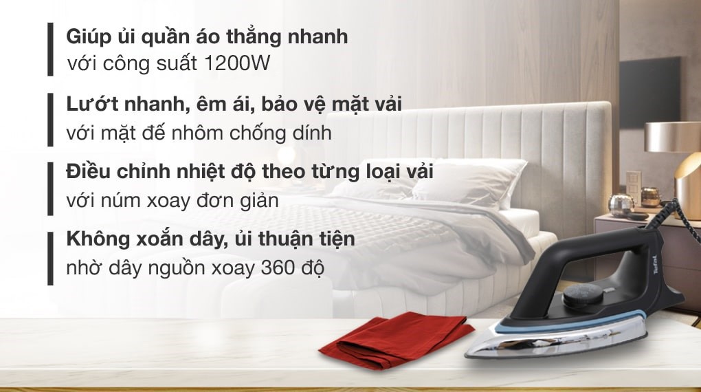 Bàn ủi khô tefal fs2920l0 1200w hàng mới fullbox chính hãng 100%