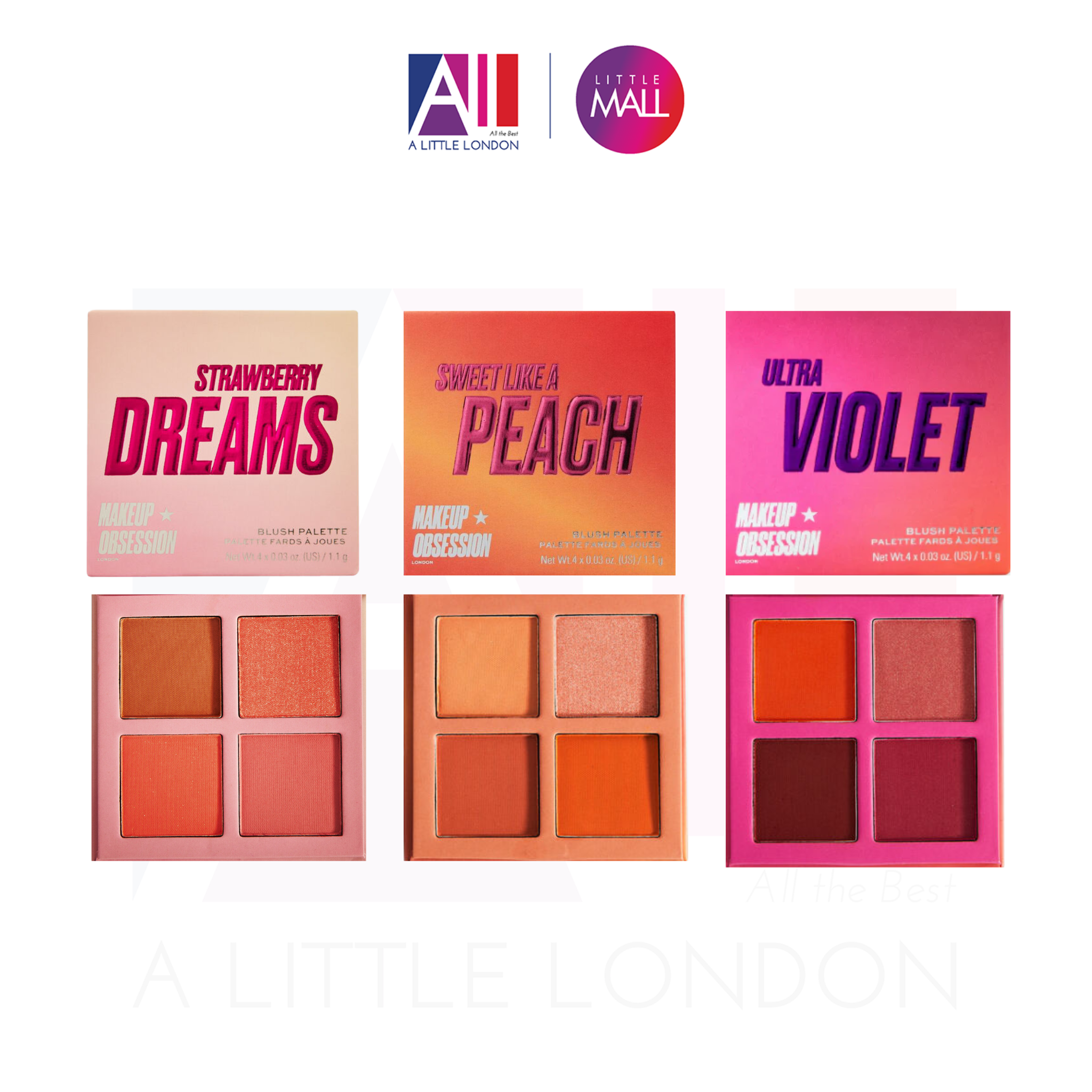 Bảng phấn má Revolution Blush Palette Makeup Obsession