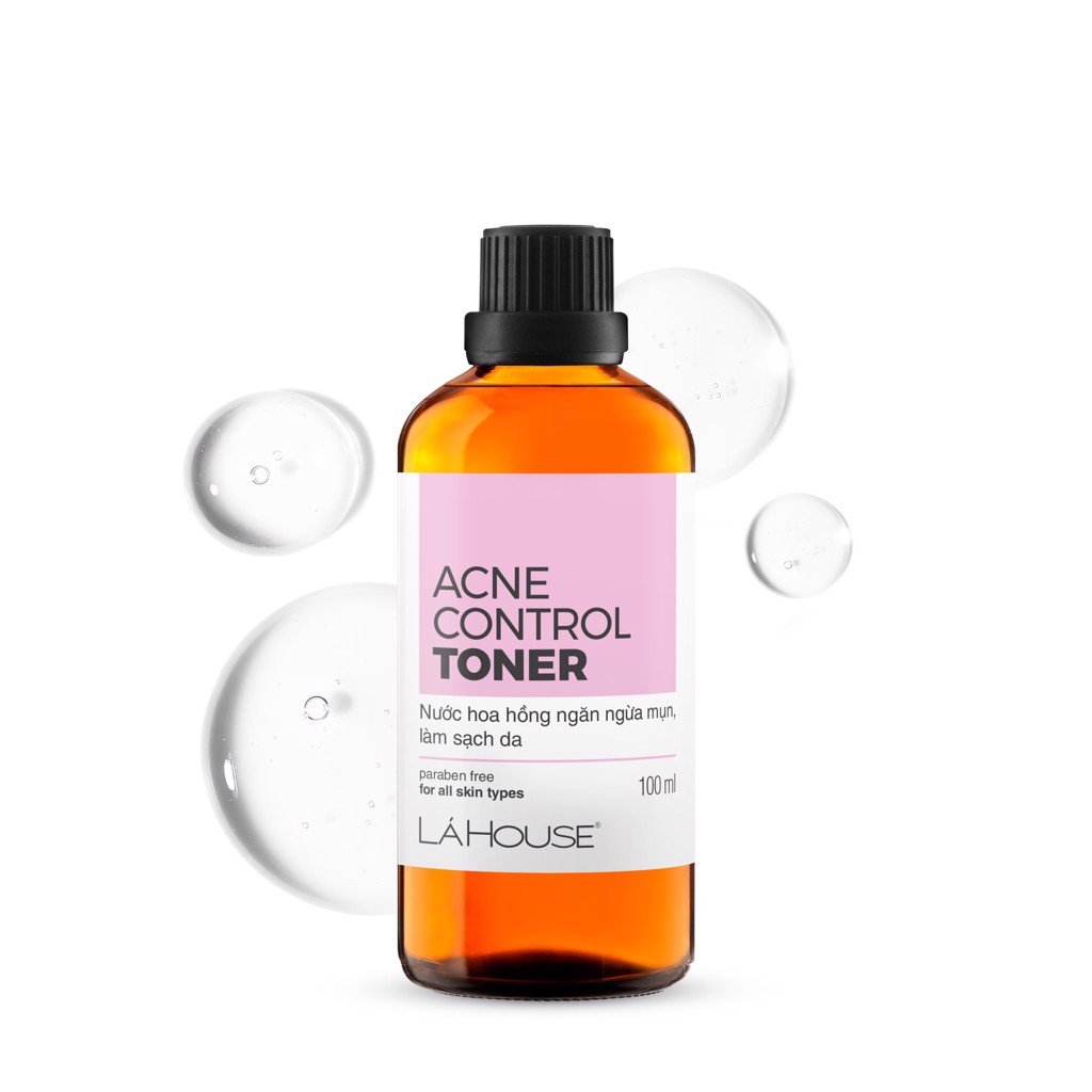 Nước hoa hồng giúp ngăn ngừa mụn, giảm nhờn cho da, da mịn màng  Lá House Acne Control Toner 100ML