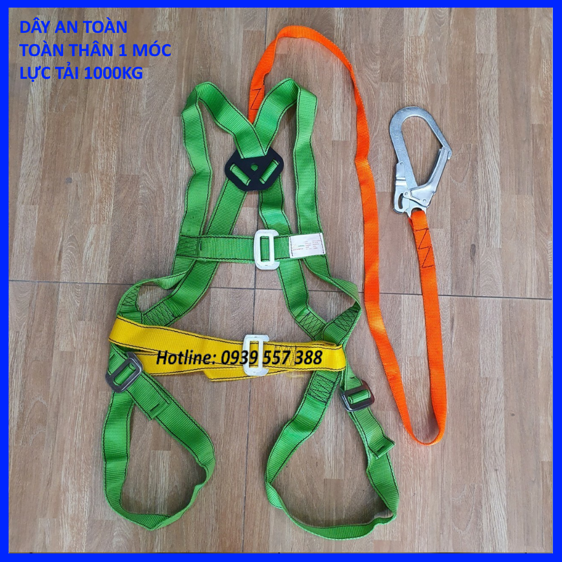Dây đai an toàn toàn thân 1 móc , dây an toàn bảo hộ lao động làm việc trên cao , dây đai bảo hộ lao động - tải trọng 1000kg