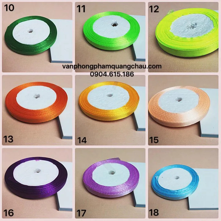 Ruy băng vải bóng (bản rộng 5mm, dài 20 mét) - 01 cuộn