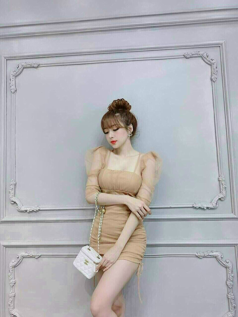 [HCM]Đầm váy ôm body tay dài phối lưới ( có mút ngực ) thời trang PT Shop  kiểu dự tiệc công sở dạo phố đi chơi tôn dáng tôn da onesize từ 42 - 52kg